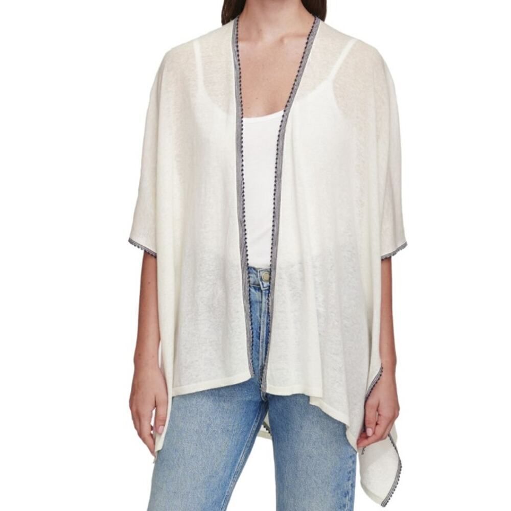 White + Warren Pico Poncho Top O/S